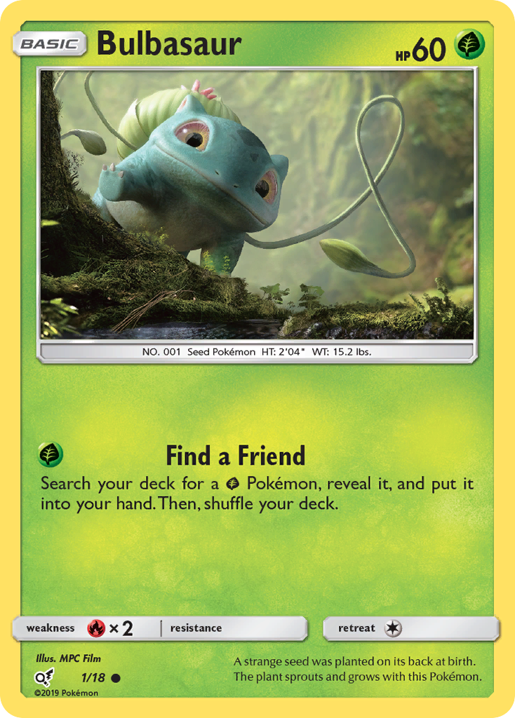 Bulbasaur (1/18) [Sun & Moon: Detective Pikachu] | All Aboard Games