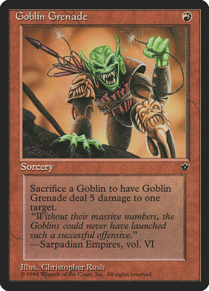 Goblin Grenade (Christopher Rush) [Fallen Empires] | All Aboard Games