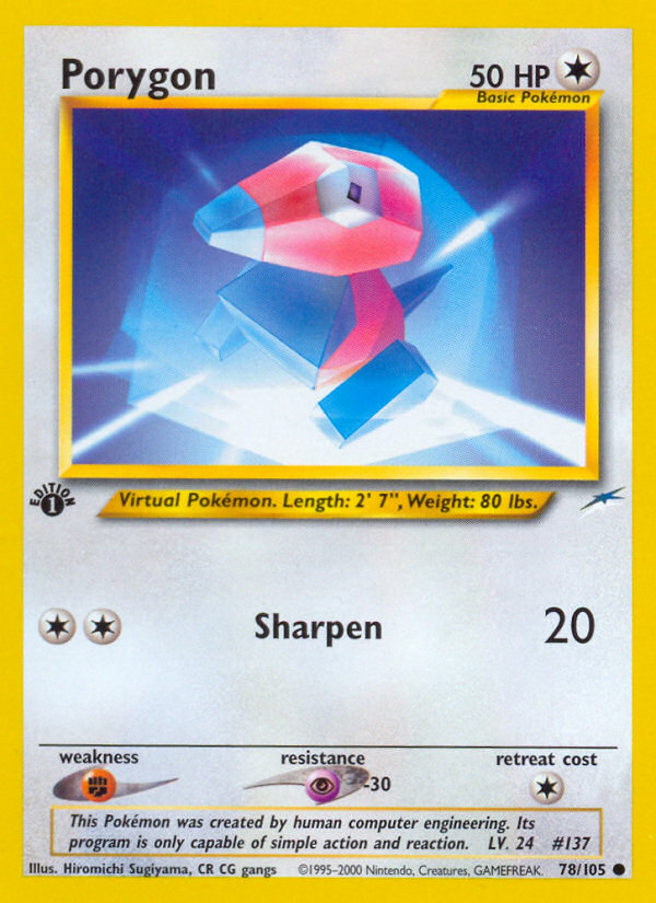 Porygon (78/105) [Neo Destiny 1st Edition] | All Aboard Games