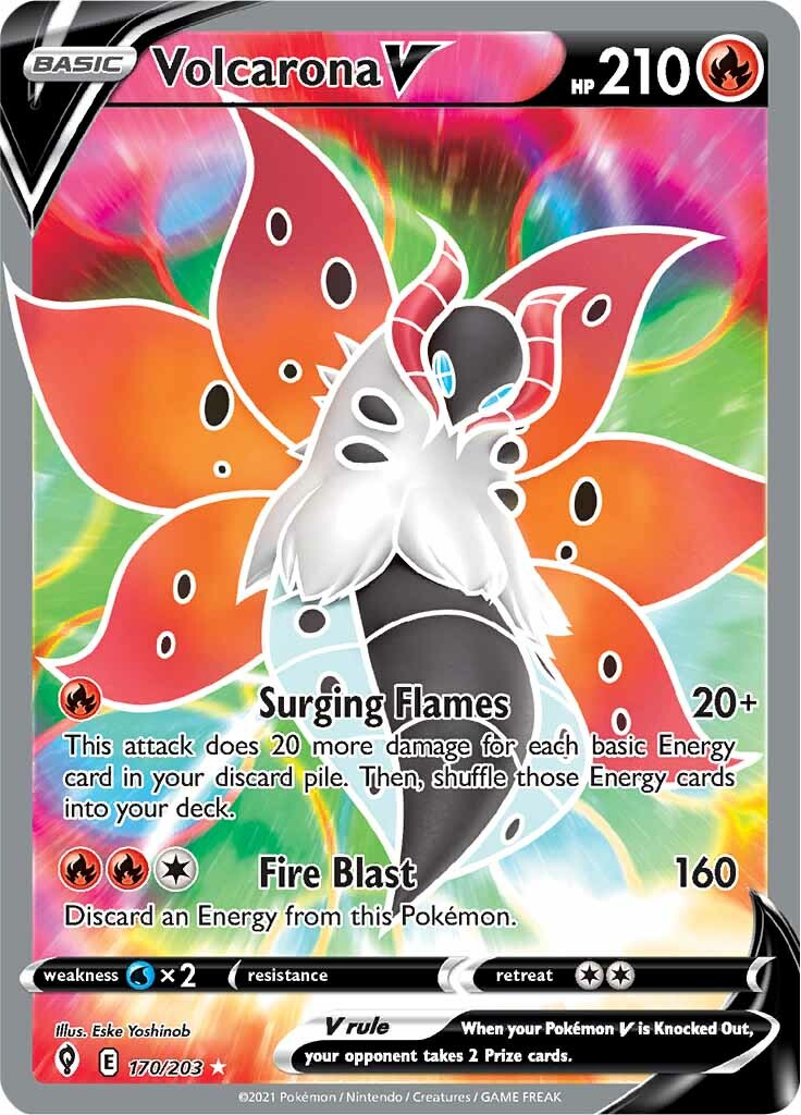 Volcarona V (170/203) [Sword & Shield: Evolving Skies] | All Aboard Games