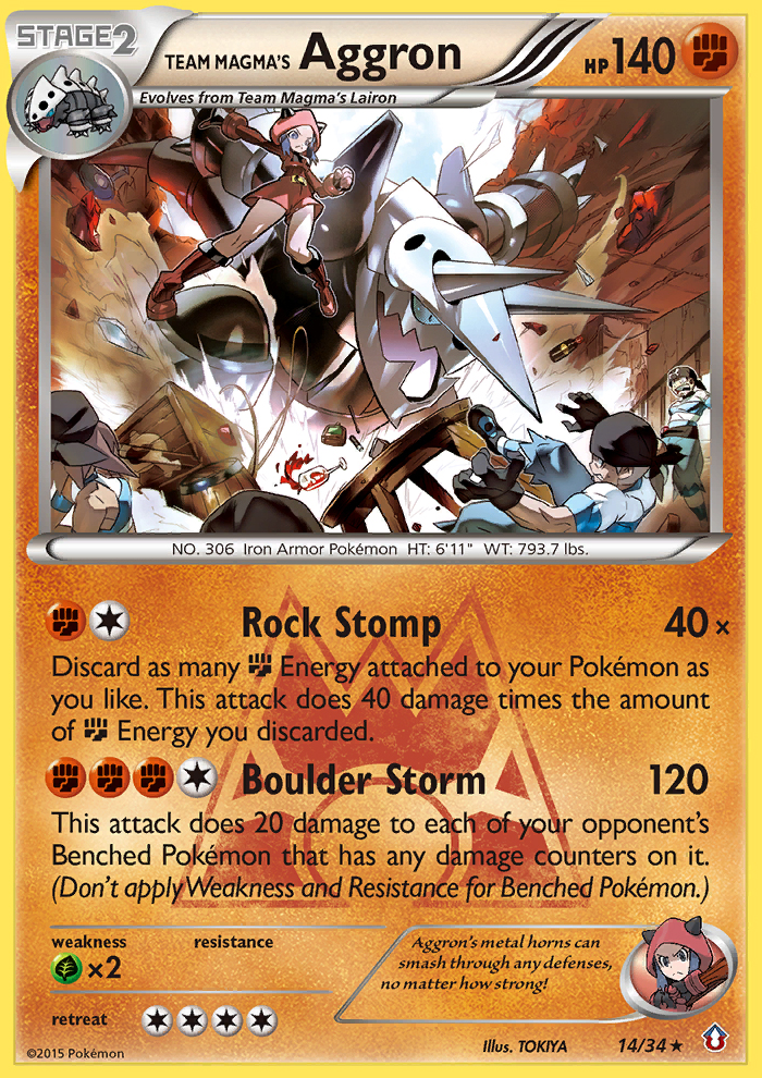 Team Magma's Aggron (14/34) [XY: Double Crisis] | All Aboard Games