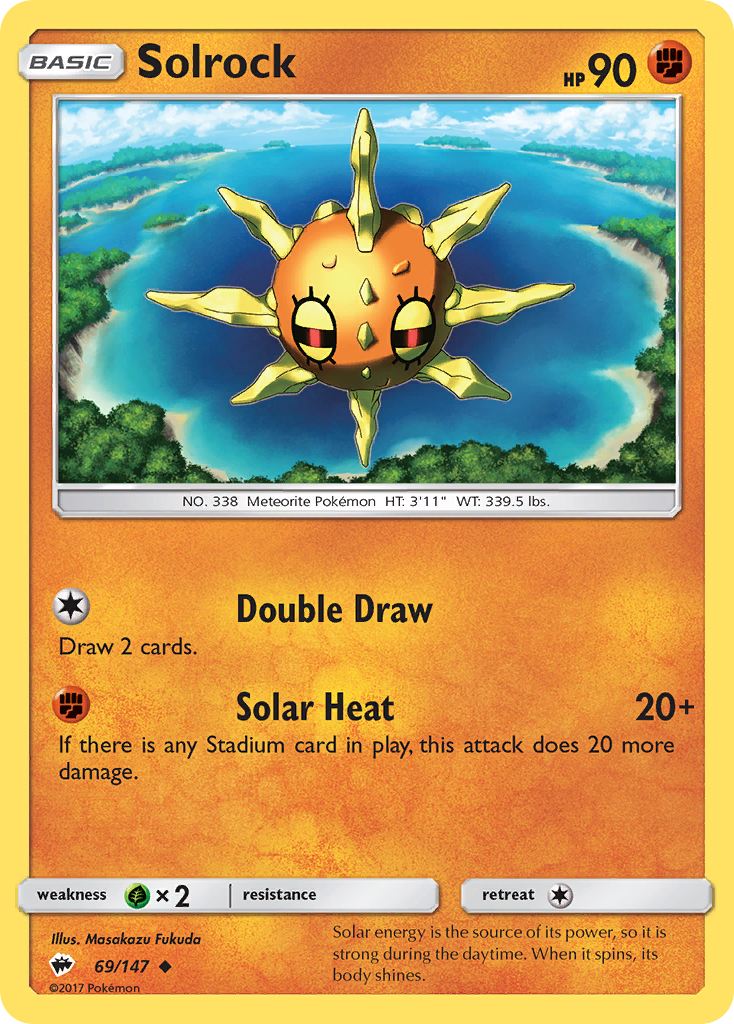 Solrock (69/147) [Sun & Moon: Burning Shadows] | All Aboard Games