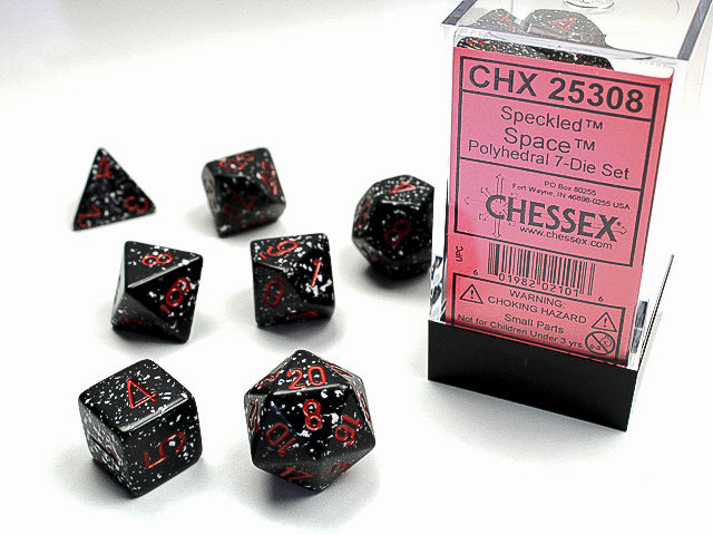 7pc Speckled Space Polyhedral Set - CHX25308 | All Aboard Games