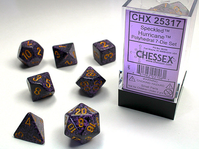 7pc Speckled Hurricane Polyhedral Set - CHX25317 | All Aboard Games