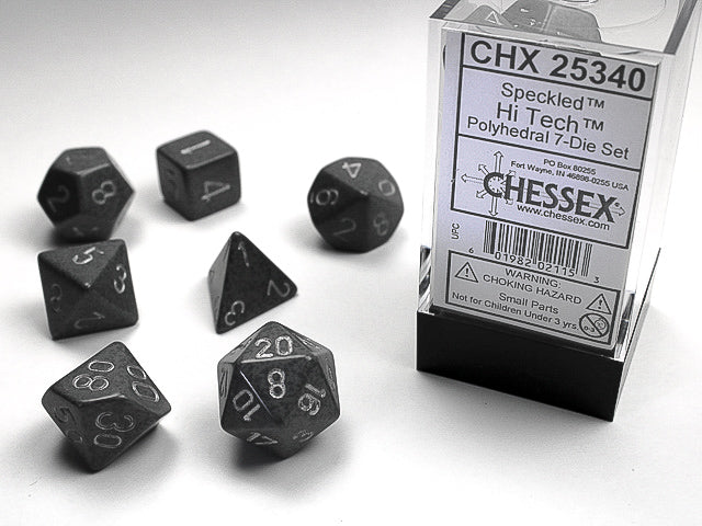 7pc Speckled Hi Tech Polyhedral Set - CHX25340 | All Aboard Games