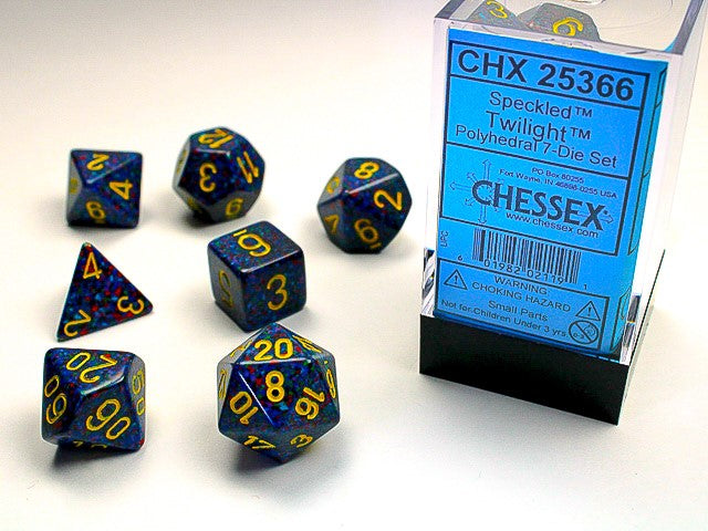 7pc Speckled Twilight Polyhedral Set - CHX25366 | All Aboard Games