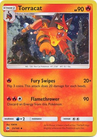 Torracat (25/149) (Cosmos Holo) [Sun & Moon: Base Set] | All Aboard Games