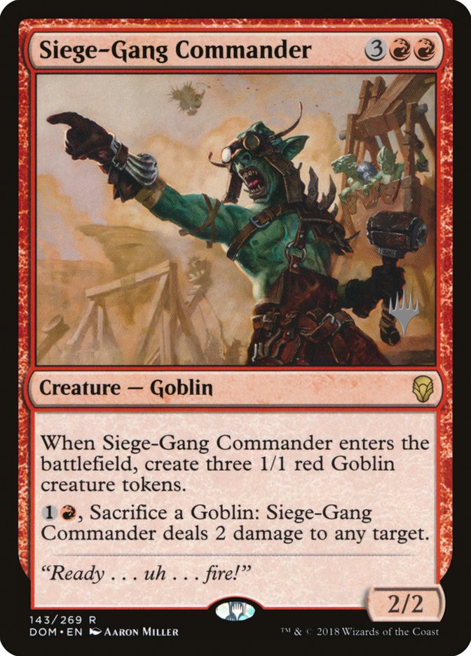 Siege-Gang Commander (Promo Pack) [Dominaria Promos] | All Aboard Games