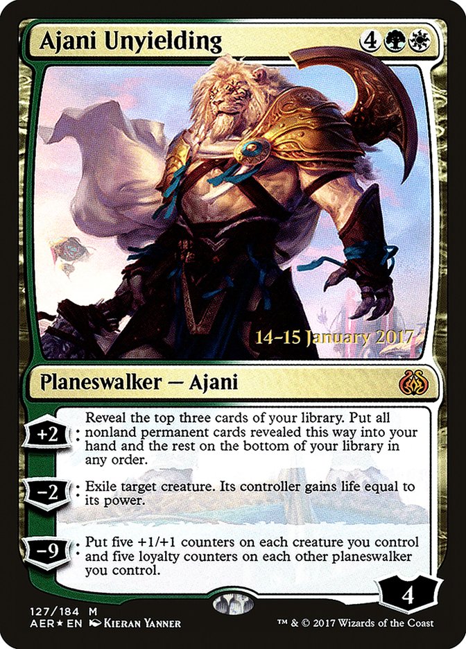 Ajani Unyielding  [Aether Revolt Prerelease Promos] | All Aboard Games