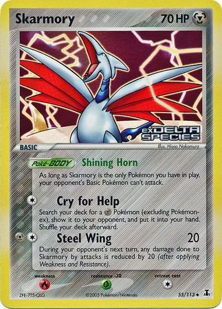 Skarmory (55/113) (Stamped) [EX: Delta Species] | All Aboard Games