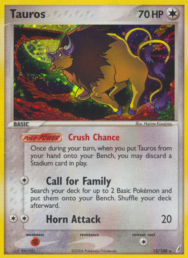 Tauros (12/100) [EX: Crystal Guardians] | All Aboard Games