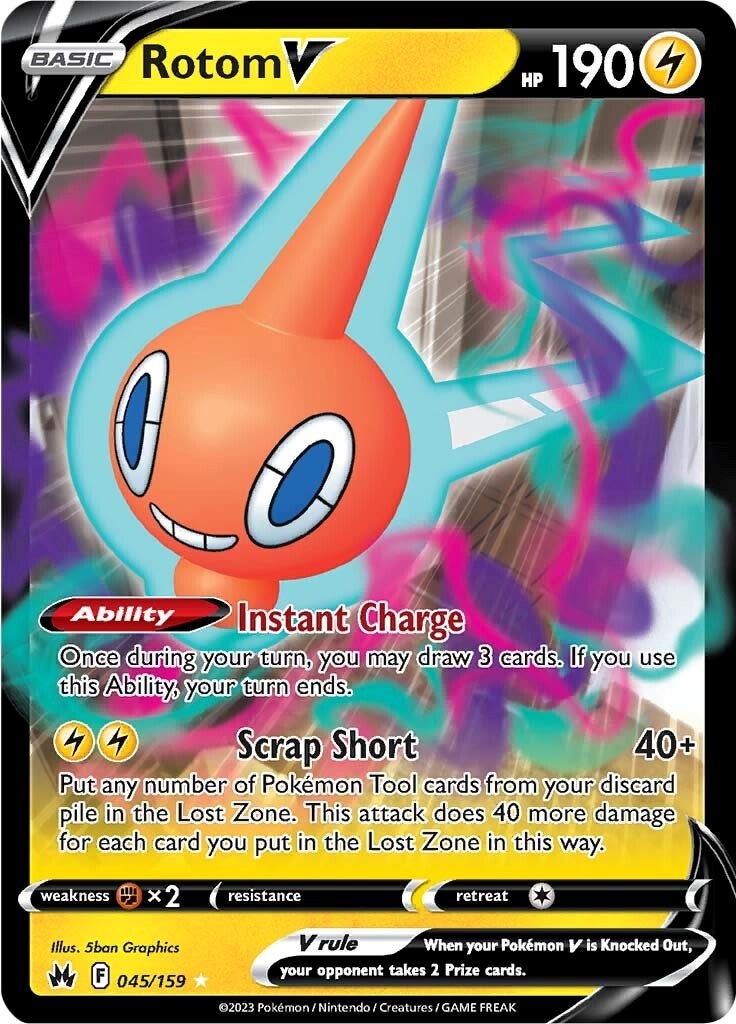 Rotom V (045/159) [Sword & Shield: Crown Zenith] | All Aboard Games