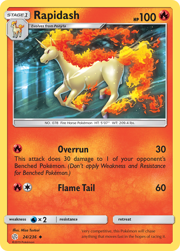 Rapidash (24/236) [Sun & Moon: Cosmic Eclipse] | All Aboard Games