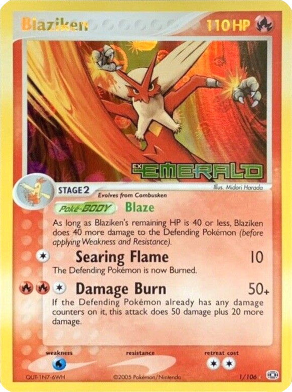 Blaziken (1/106) (Stamped) [EX: Emerald] | All Aboard Games