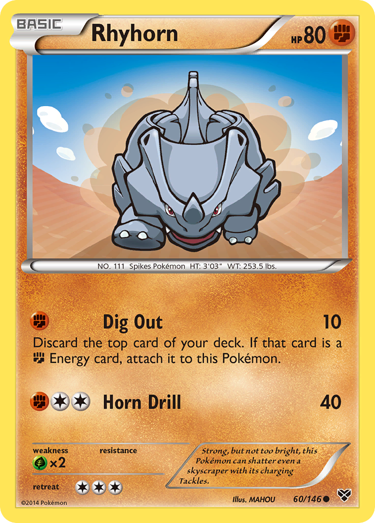 Rhyhorn (60/146) [XY: Base Set] | All Aboard Games