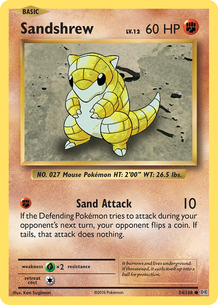 Sandshrew (54/108) [XY: Evolutions] | All Aboard Games