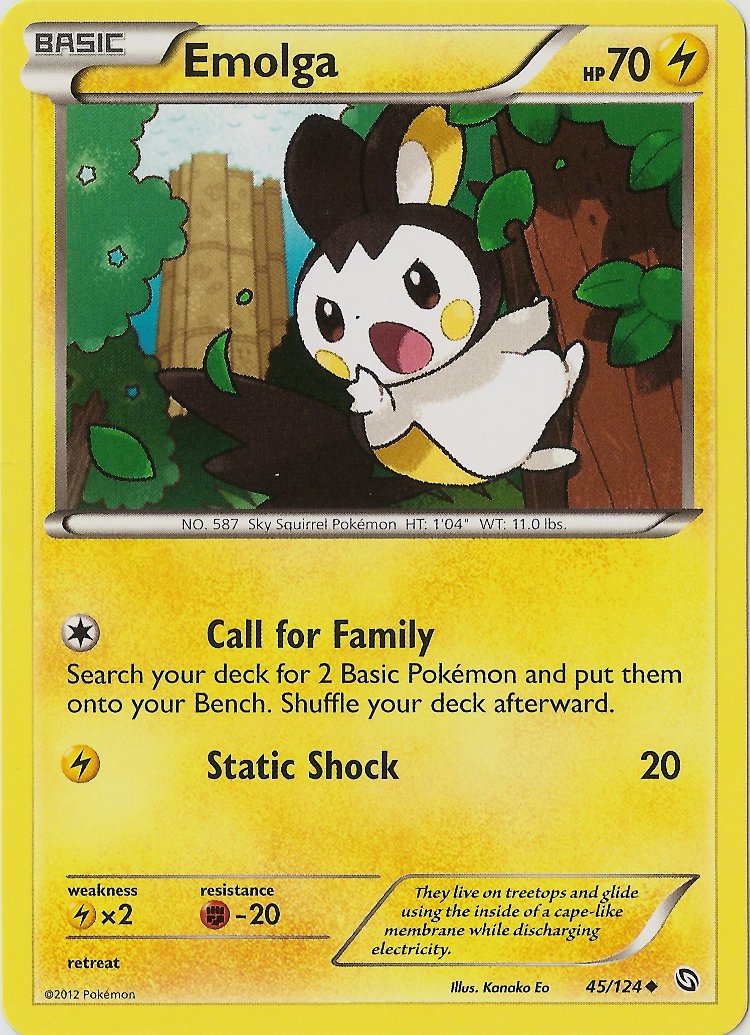 Emolga (45/124) [Black & White: Dragons Exalted] | All Aboard Games