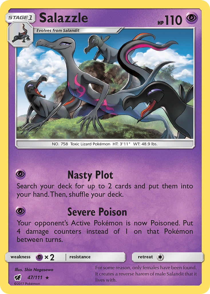 Salazzle (47/111) [Sun & Moon: Crimson Invasion] | All Aboard Games