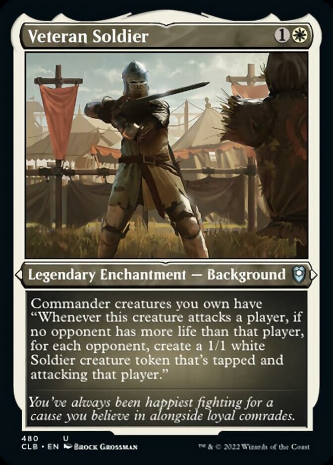 Veteran Soldier (Foil Etched) [Commander Legends: Battle for Baldur's Gate] | All Aboard Games