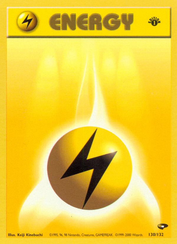 Lightning Energy (130/132) [Gym Challenge 1st Edition] | All Aboard Games