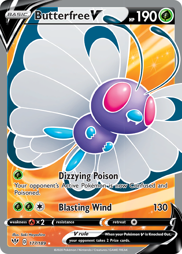 Butterfree V (177/189) [Sword & Shield: Darkness Ablaze] | All Aboard Games