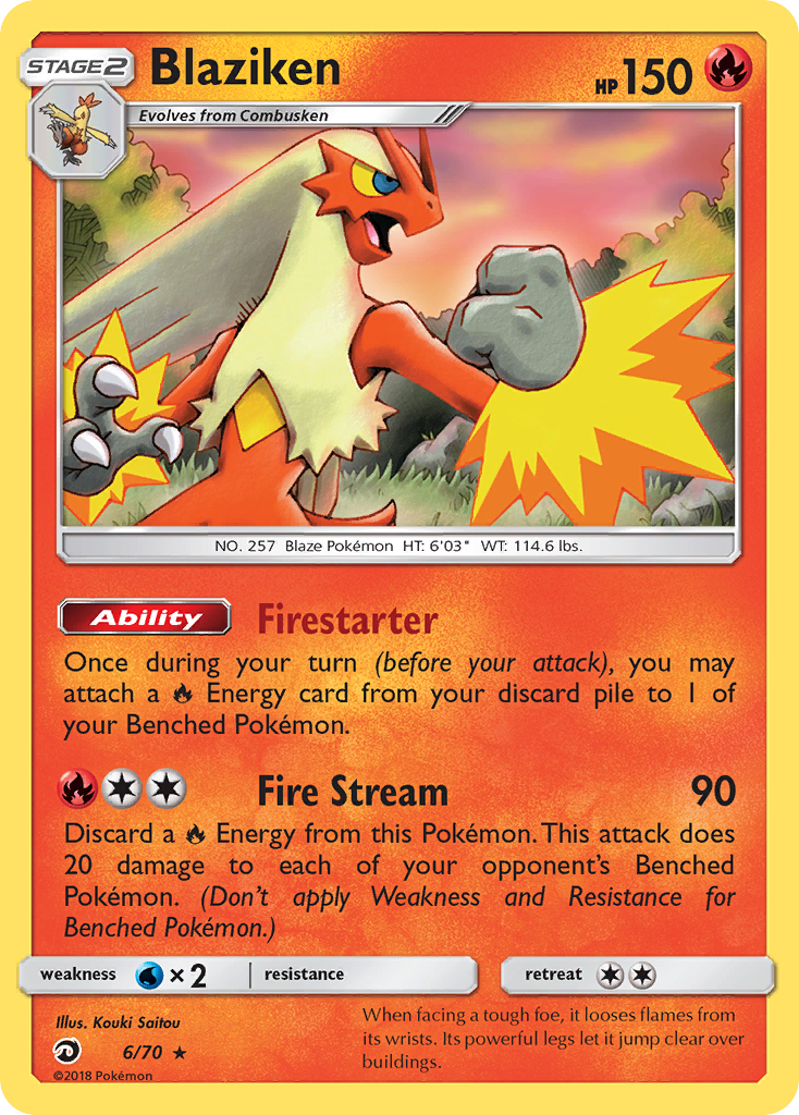 Blaziken (6/70) [Sun & Moon: Dragon Majesty] | All Aboard Games