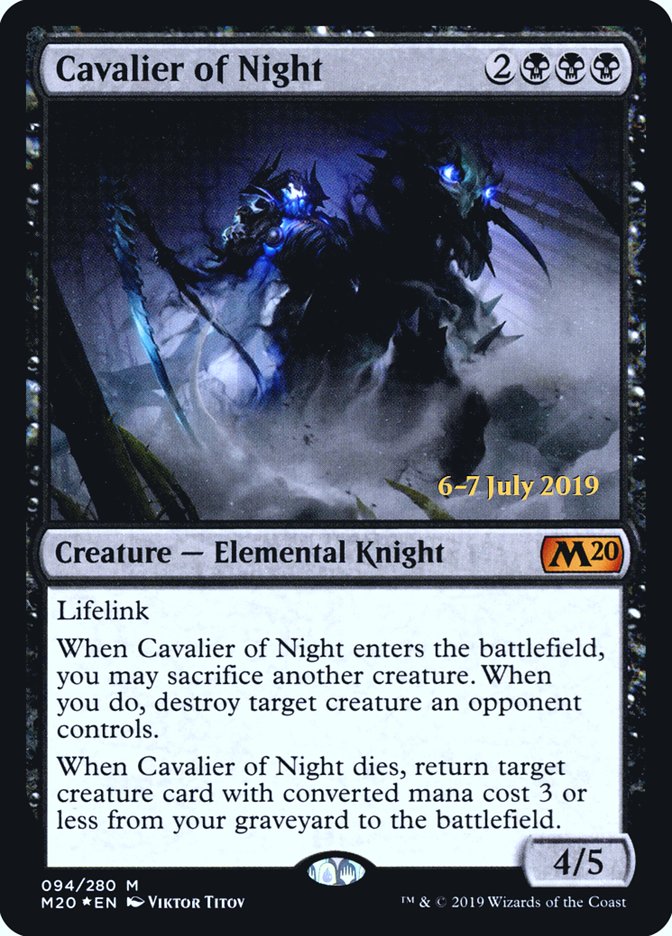 Cavalier of Night  [Core Set 2020 Prerelease Promos] | All Aboard Games