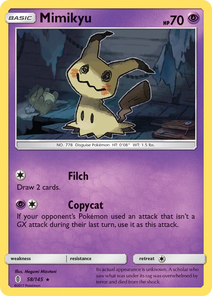 Mimikyu (58/145) (Theme Deck Exclusive) [Sun & Moon: Guardians Rising] | All Aboard Games