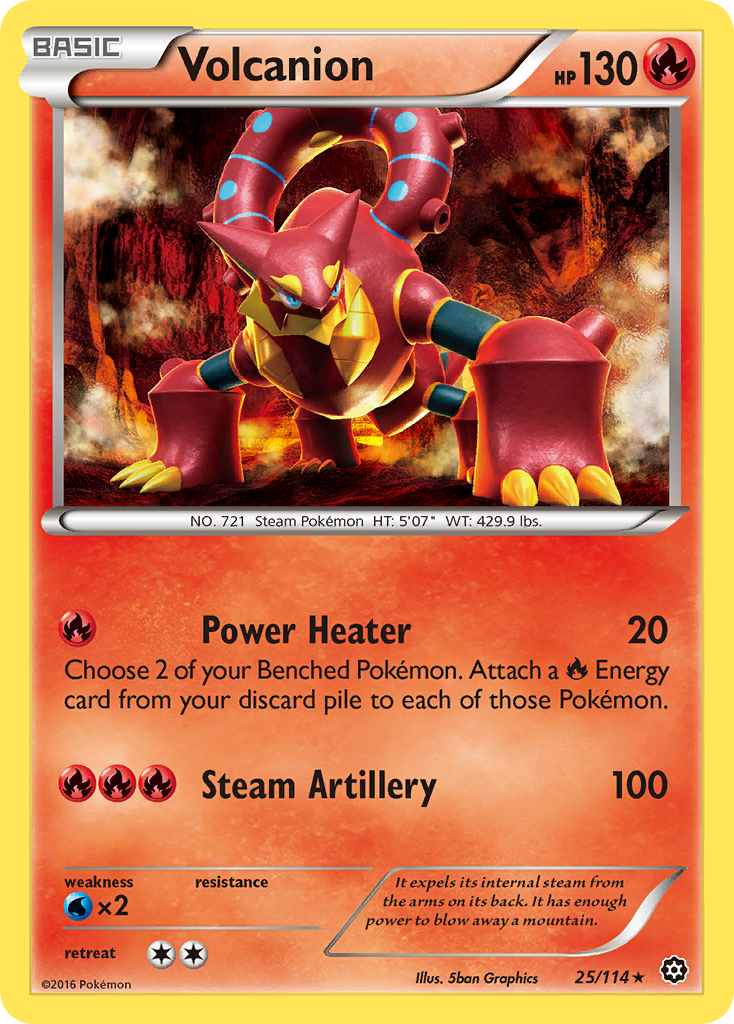 Volcanion (25/114) [XY: Steam Siege] | All Aboard Games