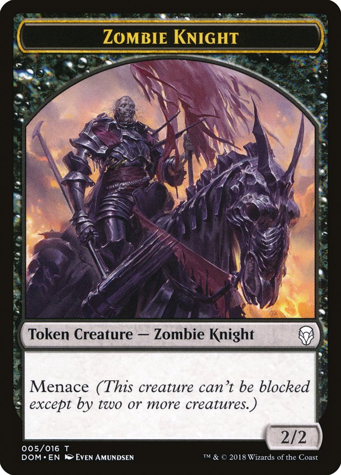 Zombie Knight [Dominaria Tokens] | All Aboard Games
