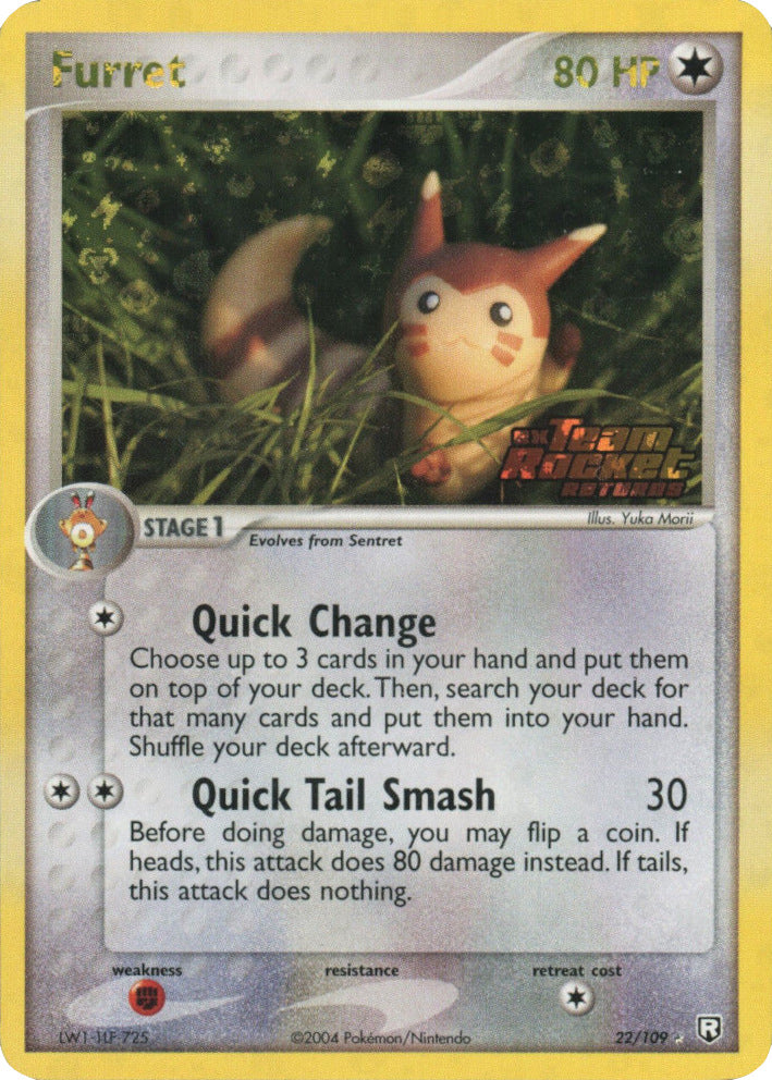 Furret (22/109) (Stamped) [EX: Team Rocket Returns] | All Aboard Games