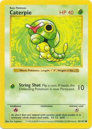 Caterpie (45/102) [Base Set Shadowless Unlimited] | All Aboard Games