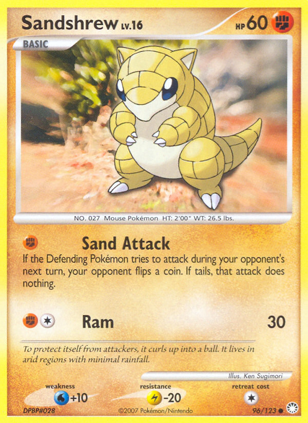 Sandshrew (96/123) [Diamond & Pearl: Mysterious Treasures] | All Aboard Games