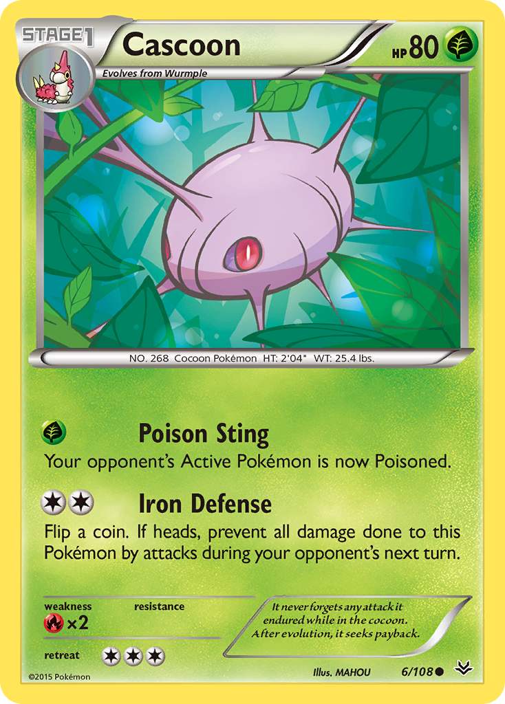 Cascoon (6/108) [XY: Roaring Skies] | All Aboard Games