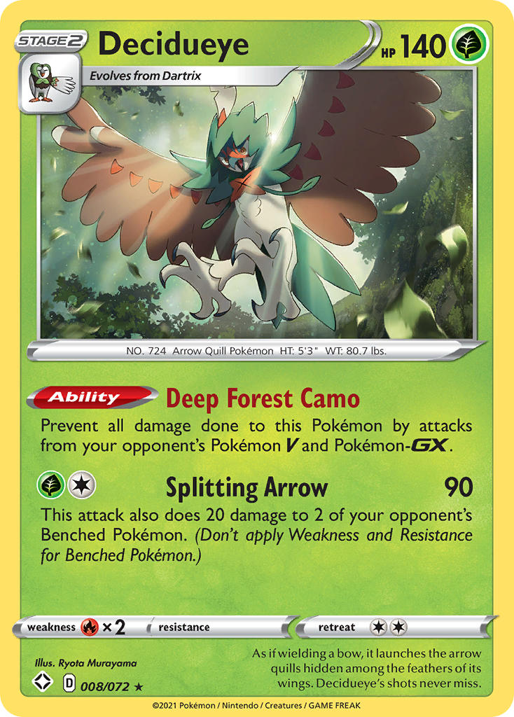 Decidueye (008/072) [Sword & Shield: Shining Fates] | All Aboard Games