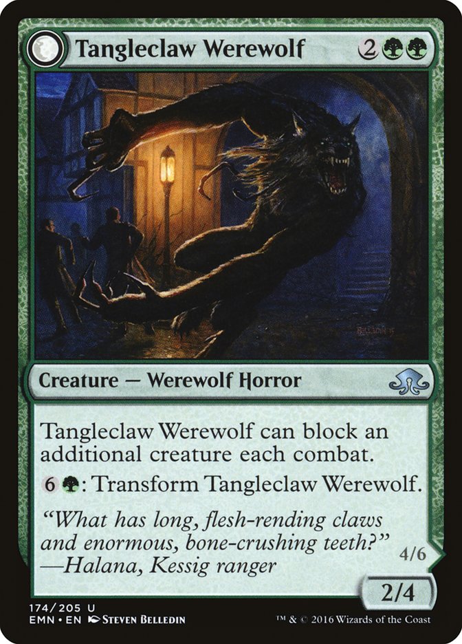 Tangleclaw Werewolf // Fibrous Entangler [Eldritch Moon] | All Aboard Games