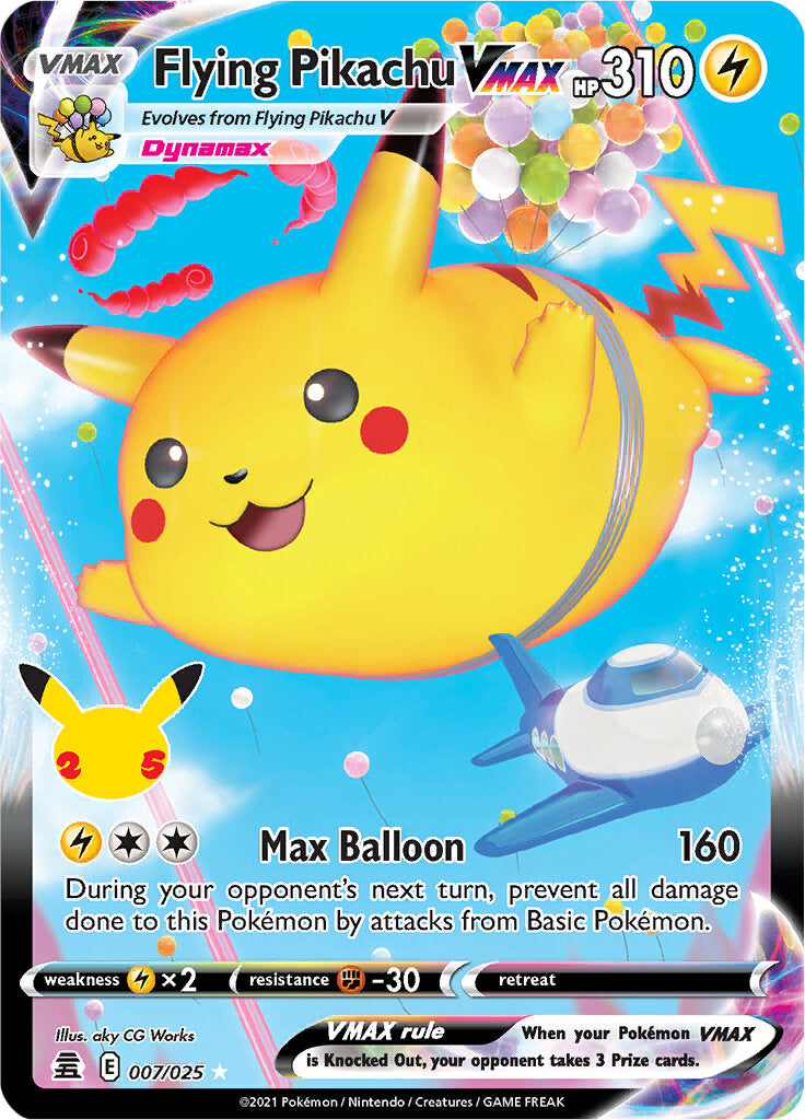 Flying Pikachu VMAX (007/025) [Celebrations: 25th Anniversary] | All Aboard Games