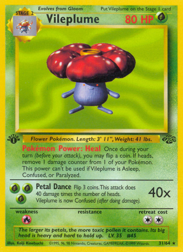 Vileplume (31/64) [Jungle 1st Edition] | All Aboard Games