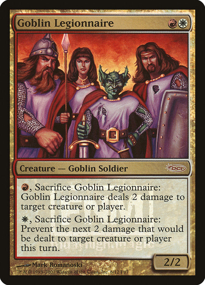 Goblin Legionnaire [Friday Night Magic 2007] | All Aboard Games
