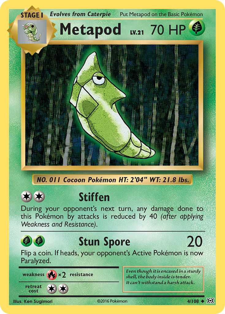 Metapod (4/108) [XY: Evolutions] | All Aboard Games