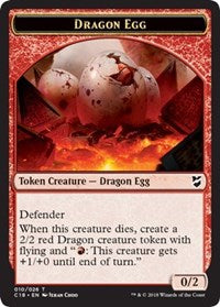 Dragon Egg // Dragon Double-sided Token [Commander 2018 Tokens] | All Aboard Games