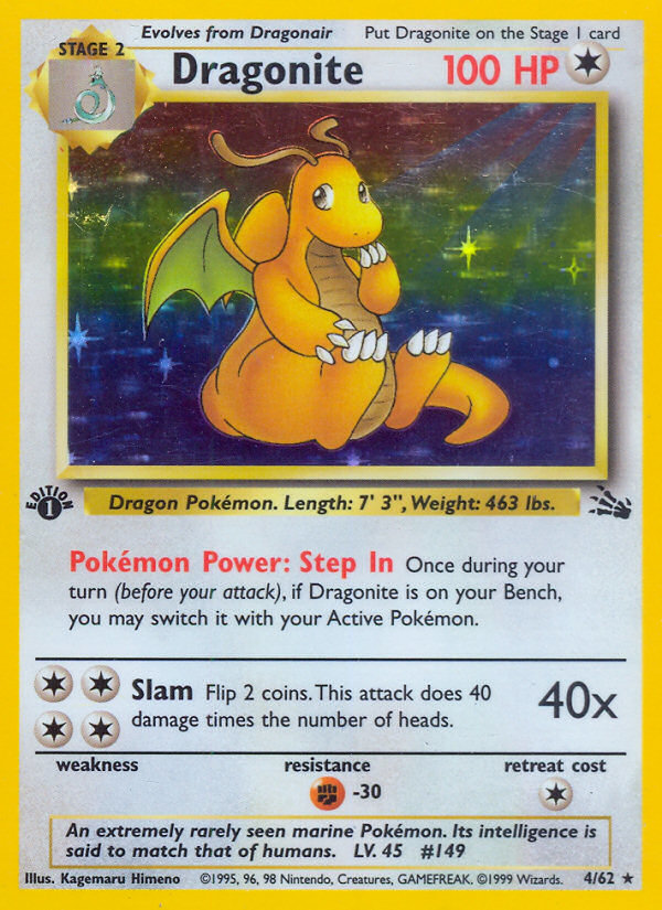 Dragonite (4/62) [Fossil 1st Edition] | All Aboard Games