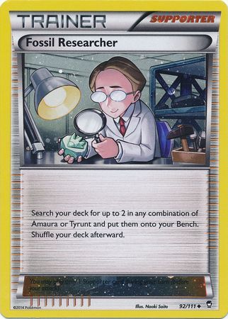 Fossil Researcher (92/111) (Cosmos Holo) [XY: Furious Fists] | All Aboard Games