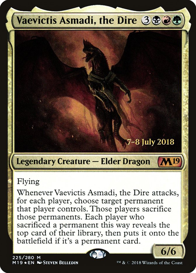 Vaevictis Asmadi, the Dire  [Core Set 2019 Prerelease Promos] | All Aboard Games