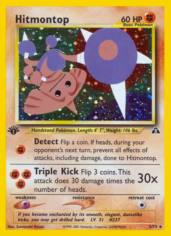 Hitmontop (3/75) [Neo Discovery 1st Edition] | All Aboard Games