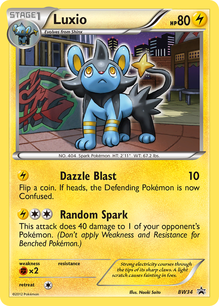 Luxio (BW34) [Black & White: Black Star Promos] | All Aboard Games