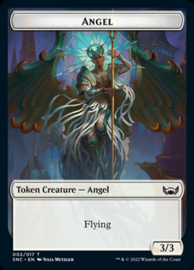 Fish // Angel Double-sided Token [Streets of New Capenna Tokens] | All Aboard Games