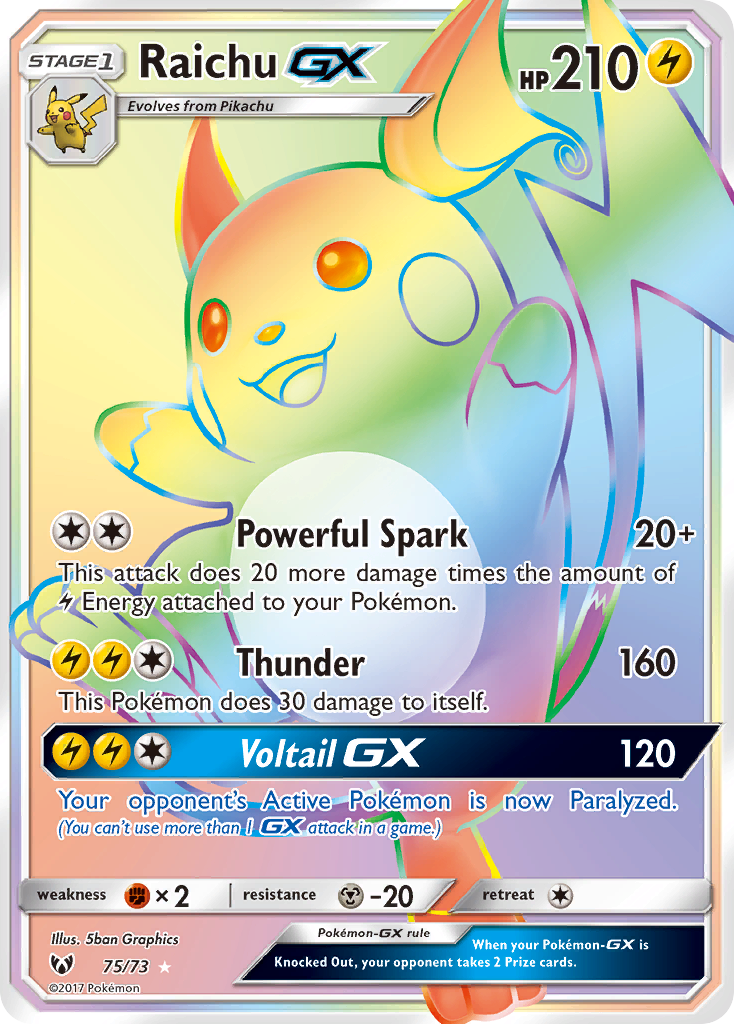 Raichu GX (75/73) [Sun & Moon: Shining Legends] | All Aboard Games