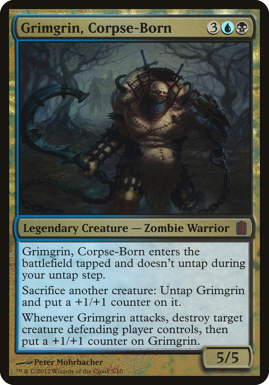 Grimgrin, Corpse-Born (Oversized) [Commander's Arsenal Oversized] | All Aboard Games
