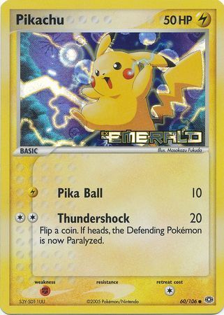 Pikachu (60/106) (Stamped) [EX: Emerald] | All Aboard Games